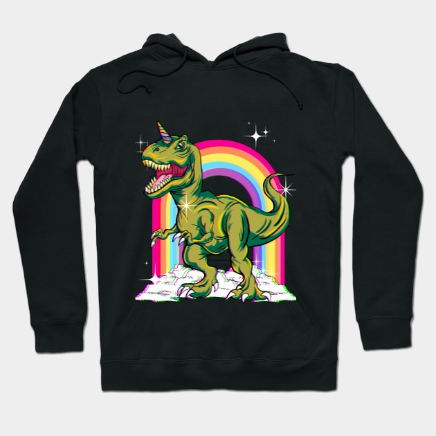 Saurus Or Unicorn? Unicornasaurus Rex! Hoodie by Coconil